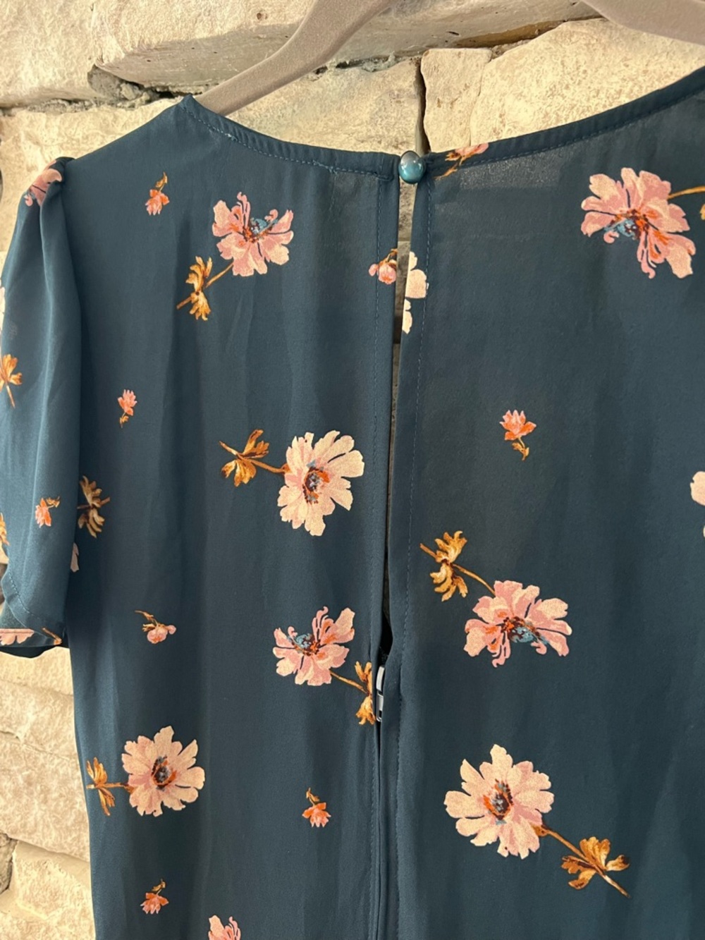 Altar'd State Navy Mini Dress with Pink Floral Print - Picture 5 of 5